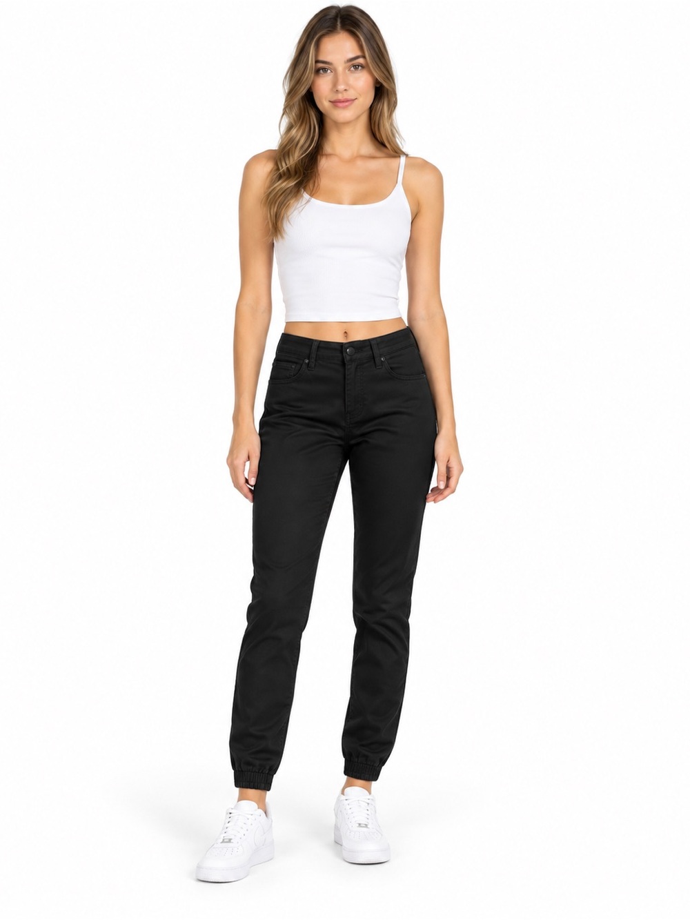 Women's High-Rise Jogger Jeans — Black - 1127